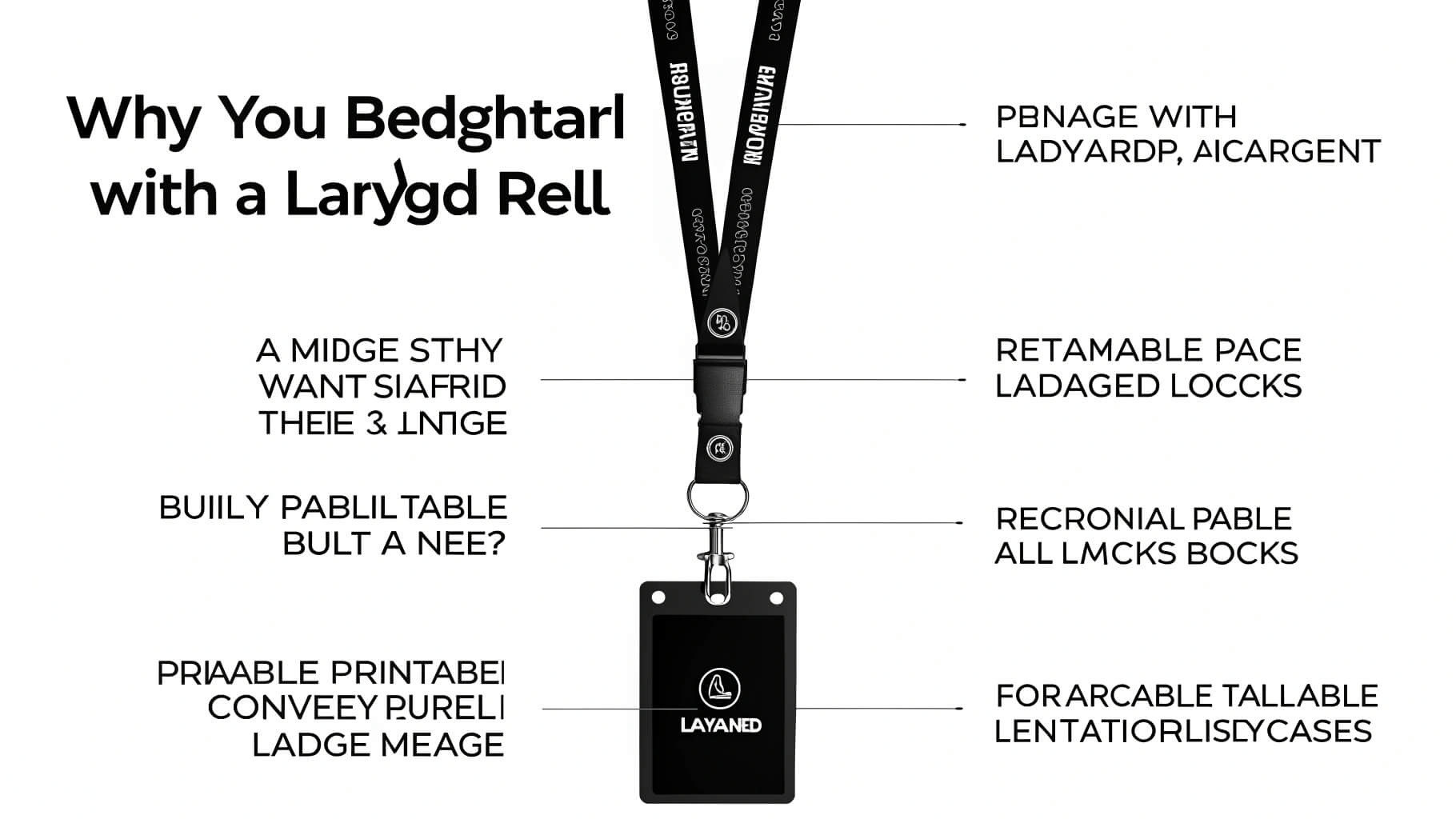 A lanyard with a retractable badge reel attached at the bottom