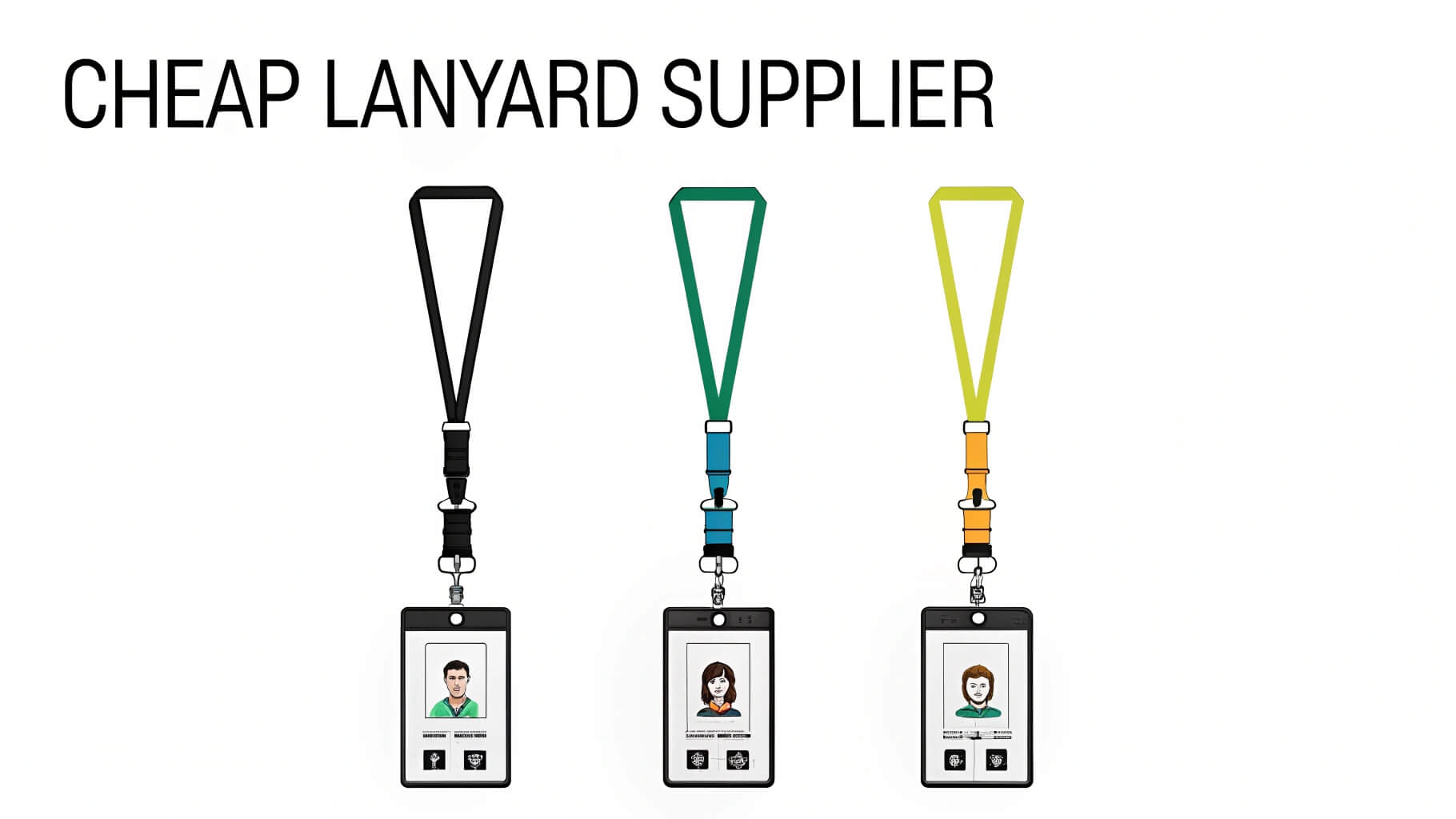 An example of a high-quality, custom-branded lanyard with a badge reel